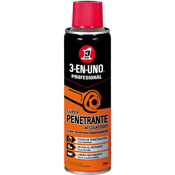3-en-uno super penetrante aflojatodo 250ml