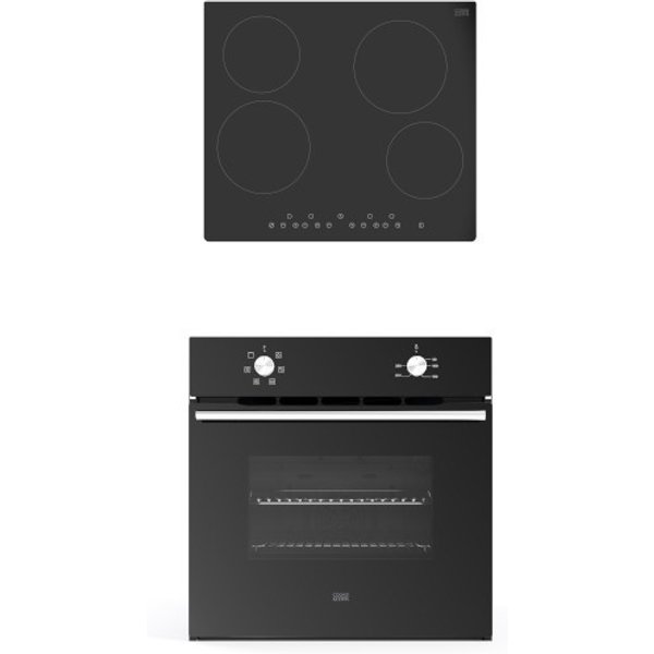 Pack placa vitrocerámica + horno estático cooke & lewis