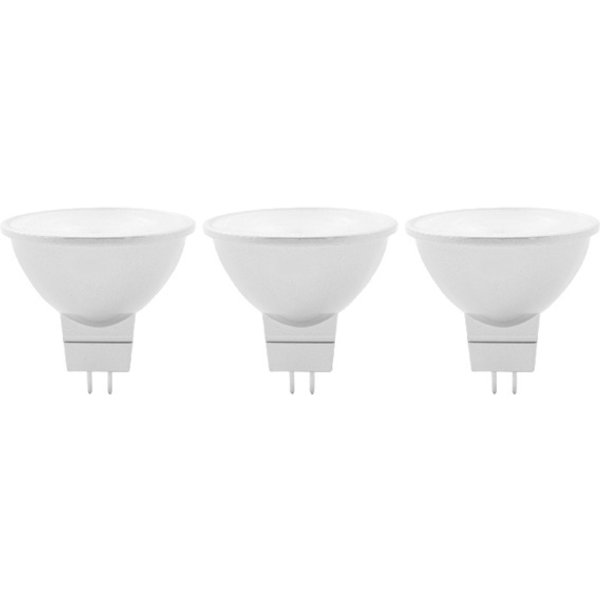 Pack de 3 bombillas led mr16 gu5.3 345lm 3,4w luz cálida
