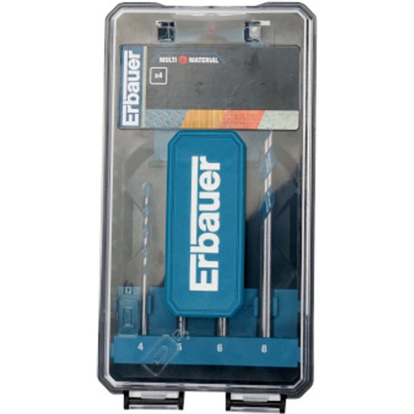 Juego brocas multimaterial 4 piezas erbauer