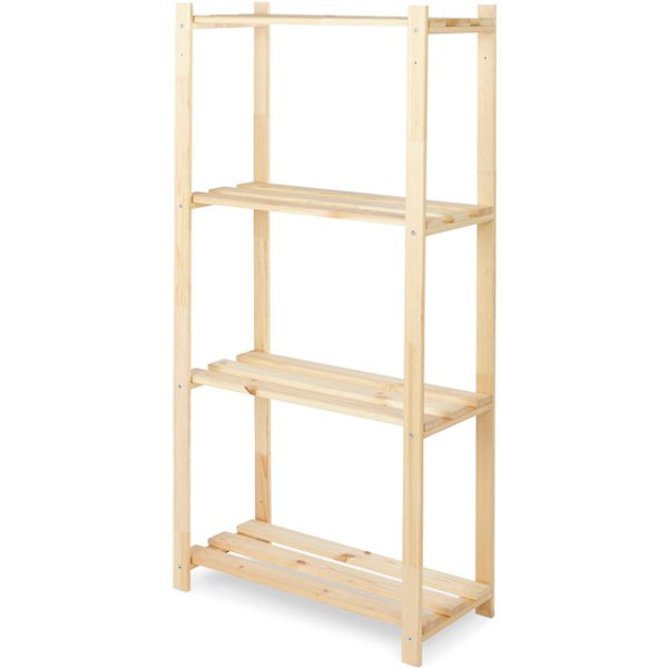 Estantería madera 130x65x30 cm 4 estantes
