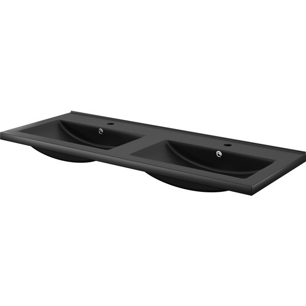 Lavabo cerámico napold negro 120 cm cooke & lewis