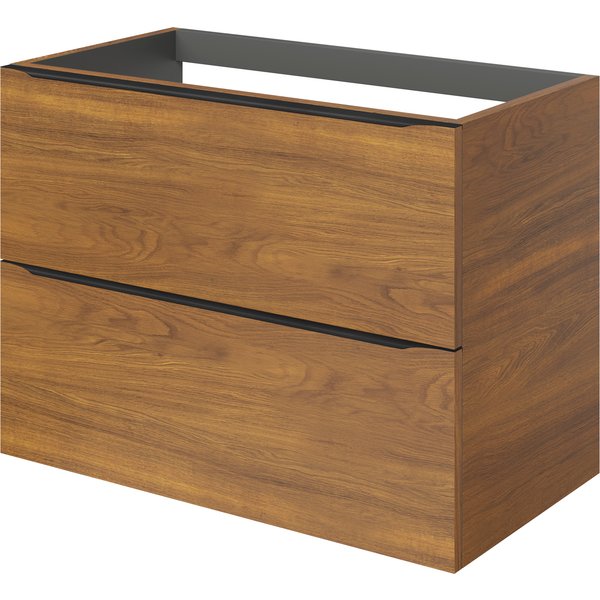 Mueble de baño suspendido idalie color nogal 80x45cm