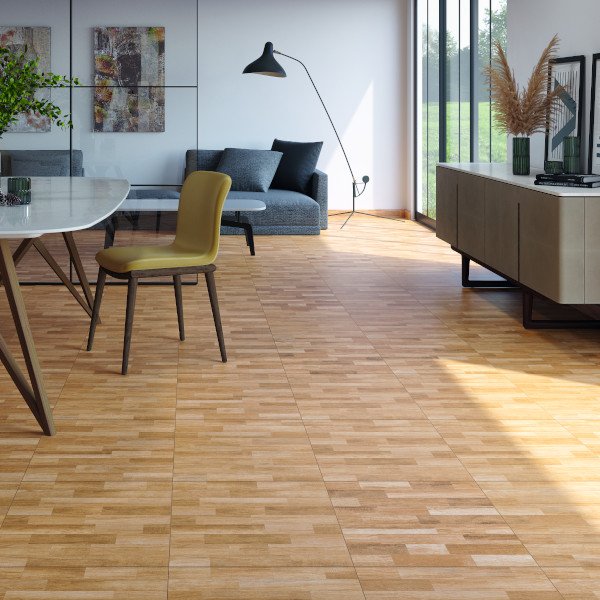 Suelo cerámico madera natural liso 45x45cm madine
