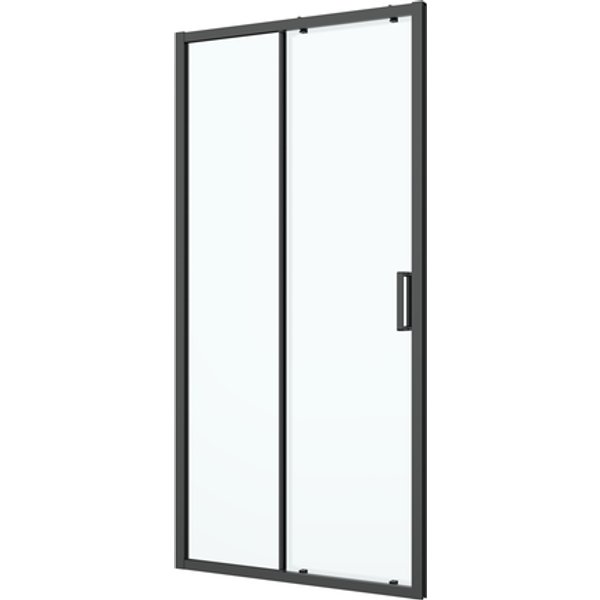 Mampara de ducha corredera calia negro 120 cm cooke & lewis