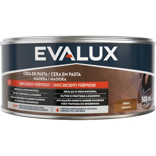 Cera en pasta roble 500 ml evalux