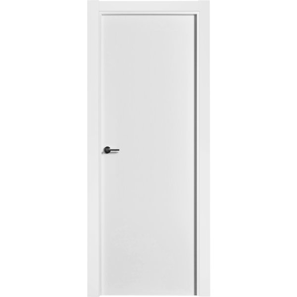 Puerta de interior lacada blanca ulla 72,5 cm derecha
