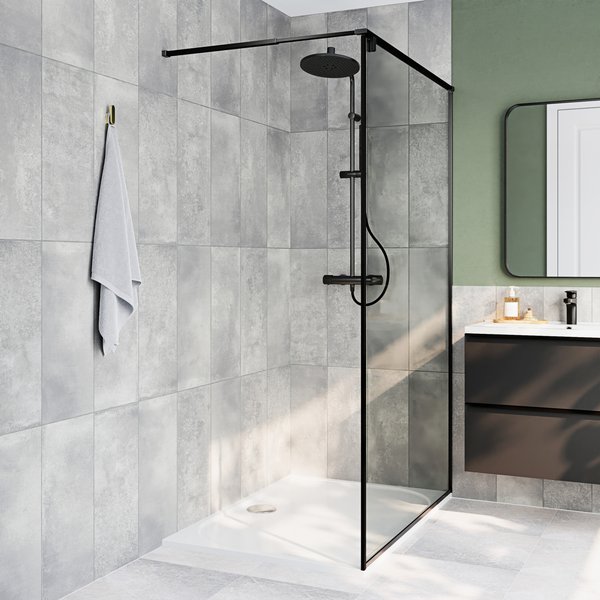 Azulejo cerámico konkrete cold grey 20x60cm goodhome
