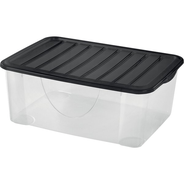 Caja de plástico con tapa 40 l 57,3 x 39 x 25,7 cm