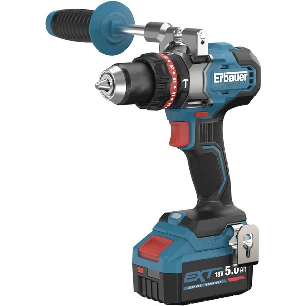Taladro percutor 18v elite 150nm brushless 2x5ah erbauer