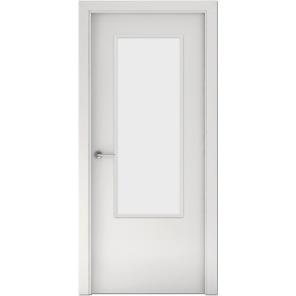 Puerta de interior acristalada carina blanco derecha 72,5 cm