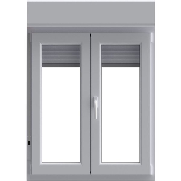 Ventana pvc oscilobatiente persiana blanco 5 cámaras 137x100 cm
