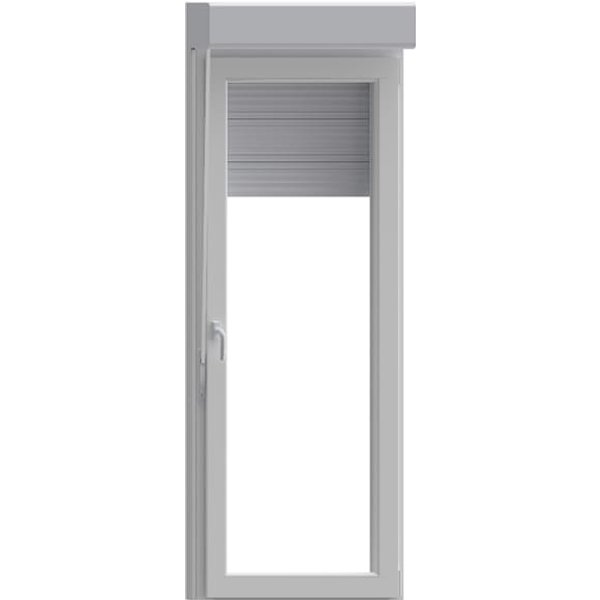 Balconera pvc practicable persiana derecha 217x90 cm geom