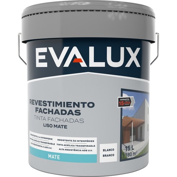Pintura exterior blanco 15 l evalux