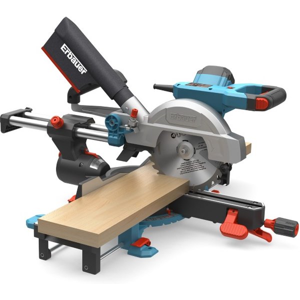 Ingletadora telescópica de doble corte 1500w 216mm erbauer