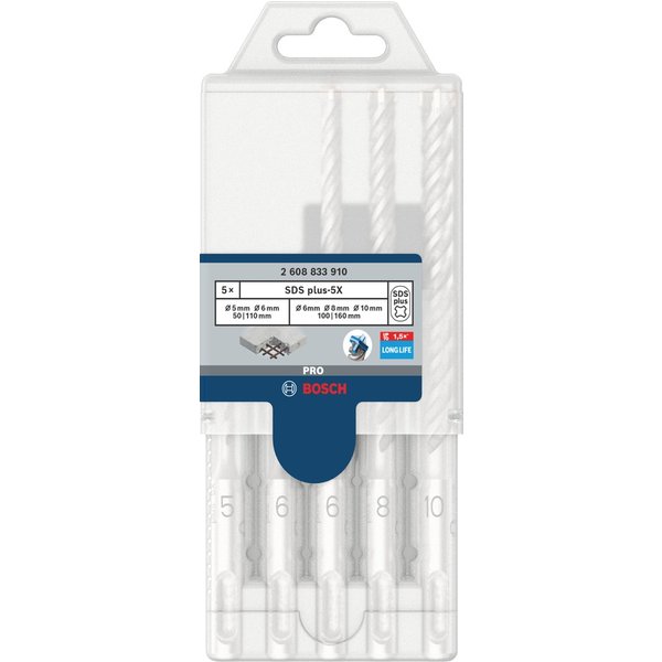 Set de 5 brocas sds plus-5x bosch