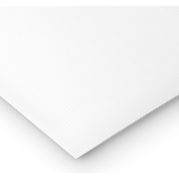 Placa polipropileno alveolar blanca 1000 x 1000 x 2,5 mm