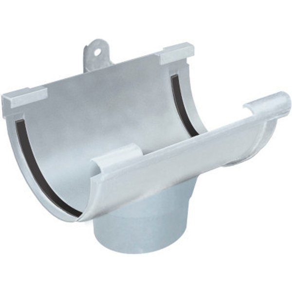 Bajada para canalón de pvc curvo gris 125 mm