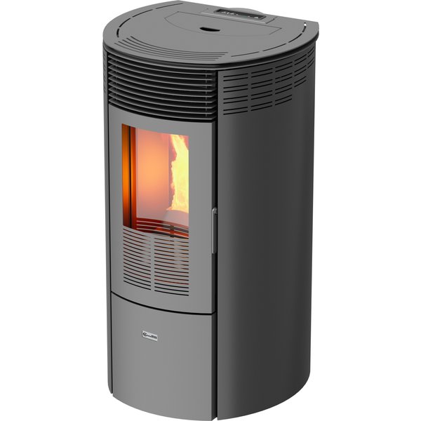 Estufa de pellet elipse 10kw gris stove canadian