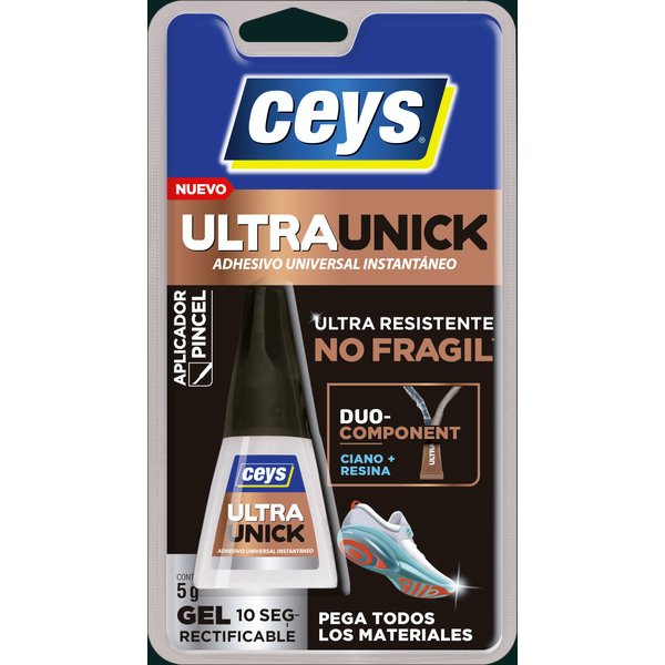 Pegamento adhesivo ceys ultraunick gel con pincel 5g