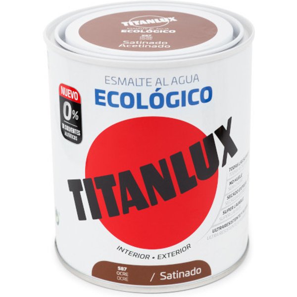 Esmalte titanlux ecológico satinado ocre 750ml