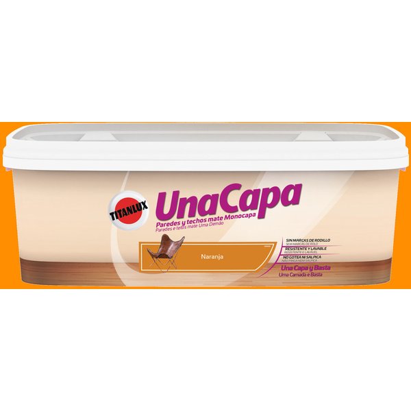 Pintura color una capa naranja 2,5l