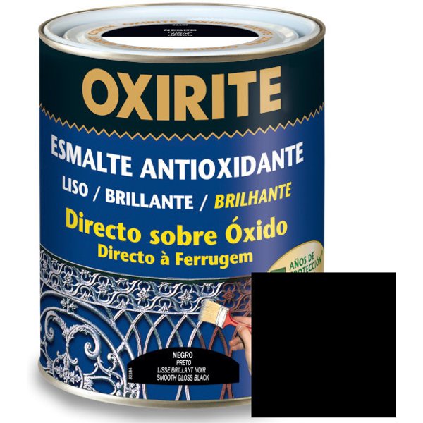 Esmalte antioxidante liso negro brillante oxirite 4 l