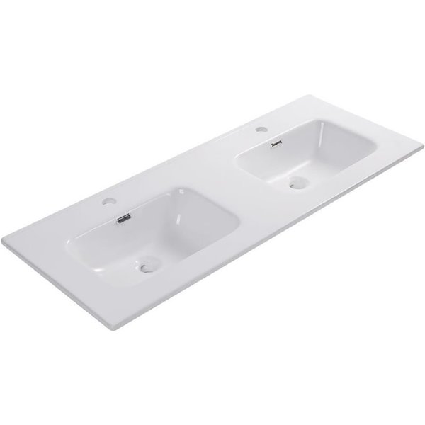 Lavabo cerámico 2 senos turín 120x46cm