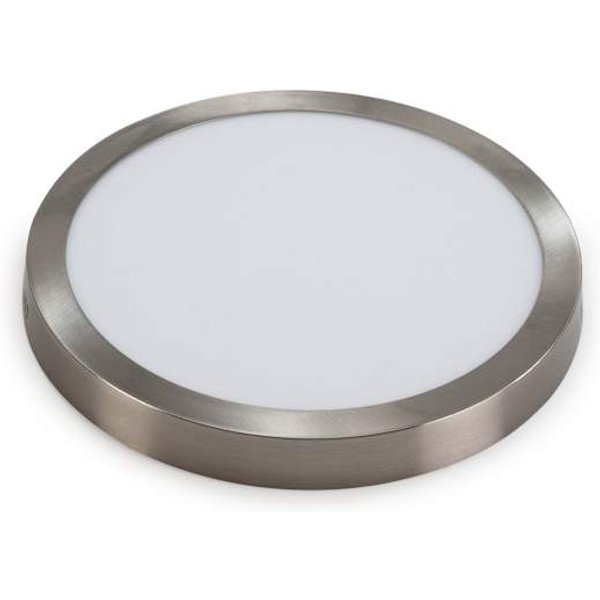 Plafón led 24w redondo metálico cromado 30 cm 2160 lm