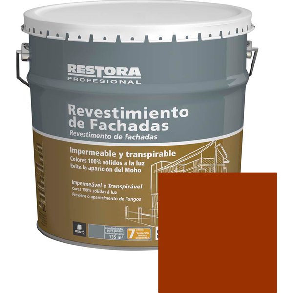 Revestimiento rojo inglés fachadas restora profesional 4 l
