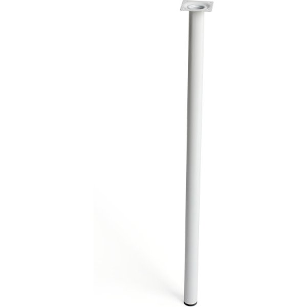 Pata cilíndrica 80 cm acero blanco