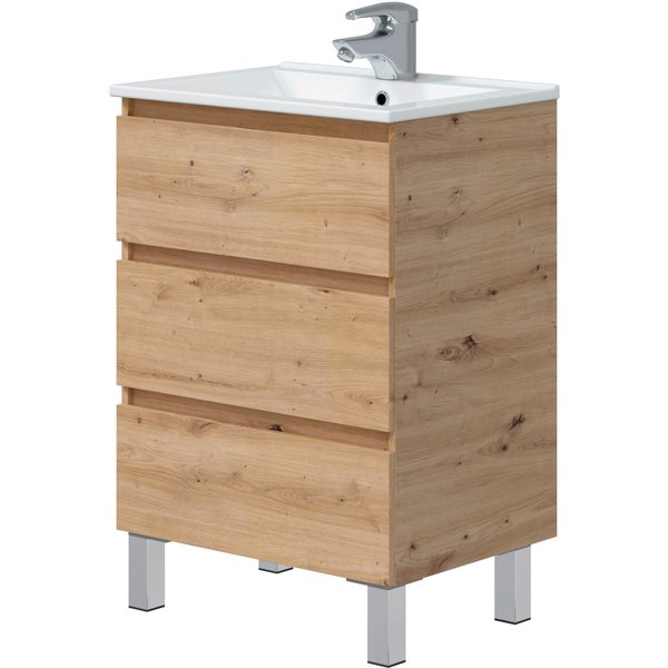 Mueble de baño thea color roble 60x45cm