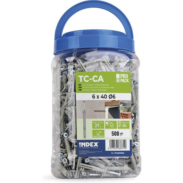 Taco para clavar 40x6mm index 500uds