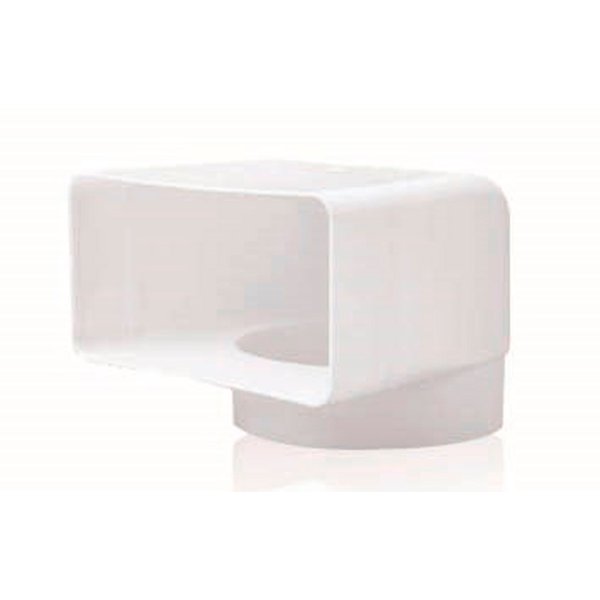 Codo mixto 90º ø 125 a 55 x 220 mm