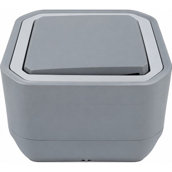 Pulsador de luz de superficie gris legrand