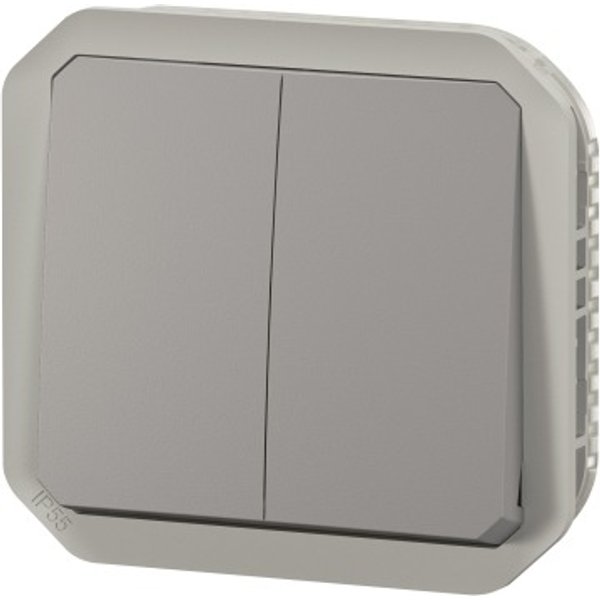 Doble conmutador componible gris legrand