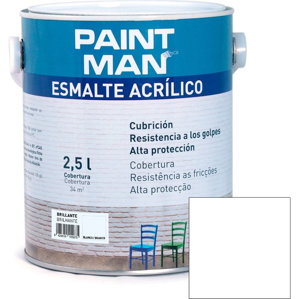 Esmalte acrílico paintman brillante blanco 2,5 l