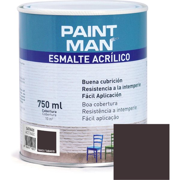Esmalte acrílico satinado paintman tabaco 750 ml