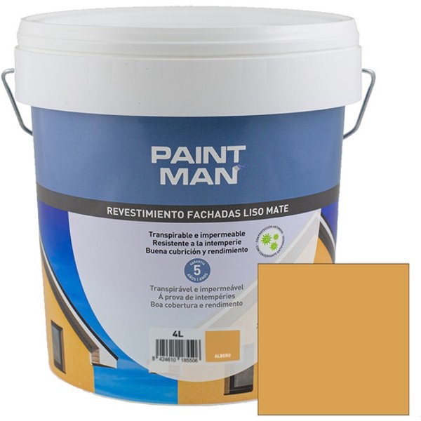 Revestimiento fachadas liso mate amarillo albero paintman 4l