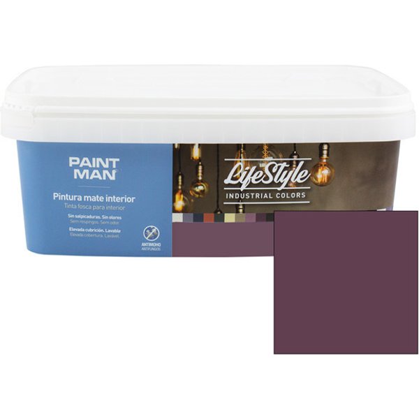 Pintura interior paintman lifestyle industrial purpura 2,5l