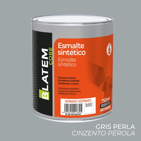 Esmalte sintético satinado gris perla 750ml blatem core