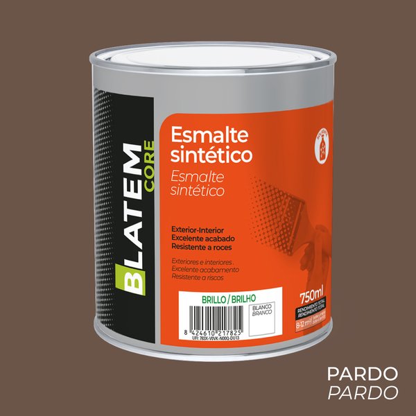 Esmalte sintético brillo pardo 750ml blatem core