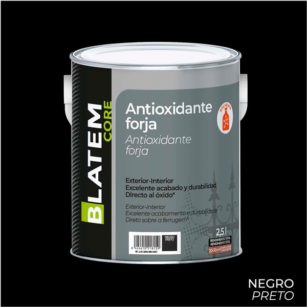 Esmalte antioxidante sintético forja negro 2,5l blatem core