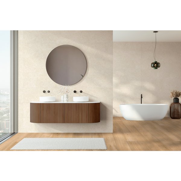 Azulejo porcelánico serenza beige rectificado 30x90cm
