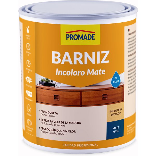Barniz mate agua incoloro 750 ml