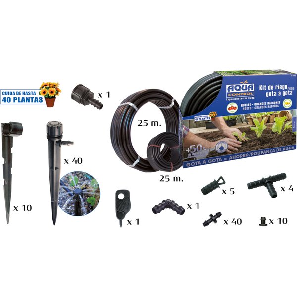 Kit de riego para huertos y grandes balcones aquacontrol