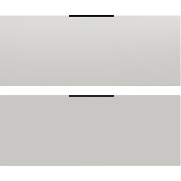 Frente cocina premium gris nube brillo 35 x 90 cm