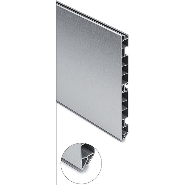 Zócalo pvc color aluminio 240 cm