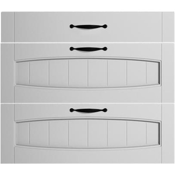 Frente de cajón cocina rustic blanco mate 70 x 80 cm