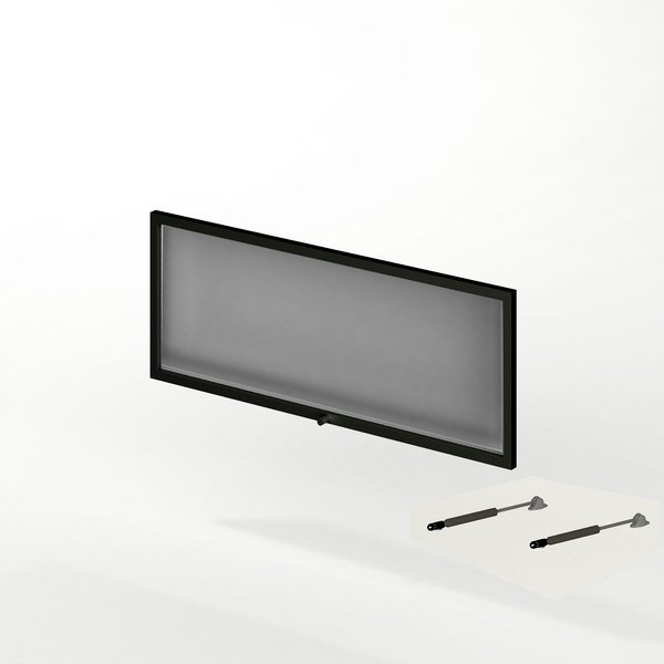 Vitrina de aluminio 34,8x89,8 cm negro